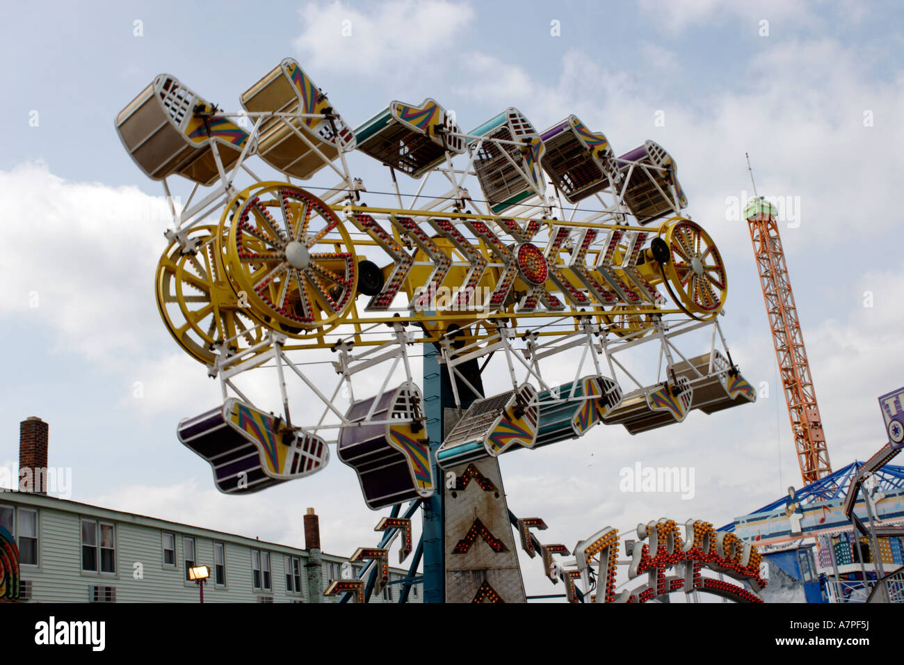 The Zipper Amusement Park Ride Stock Photo