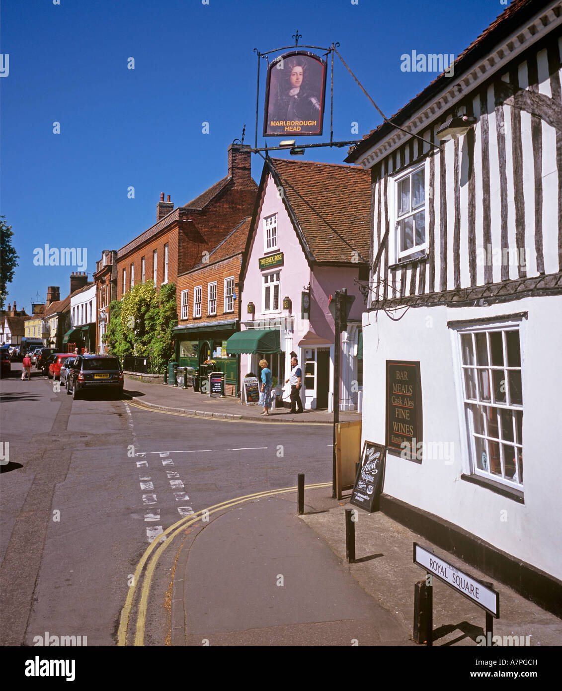 The centre of the Essex village of Dedham Stock Photo