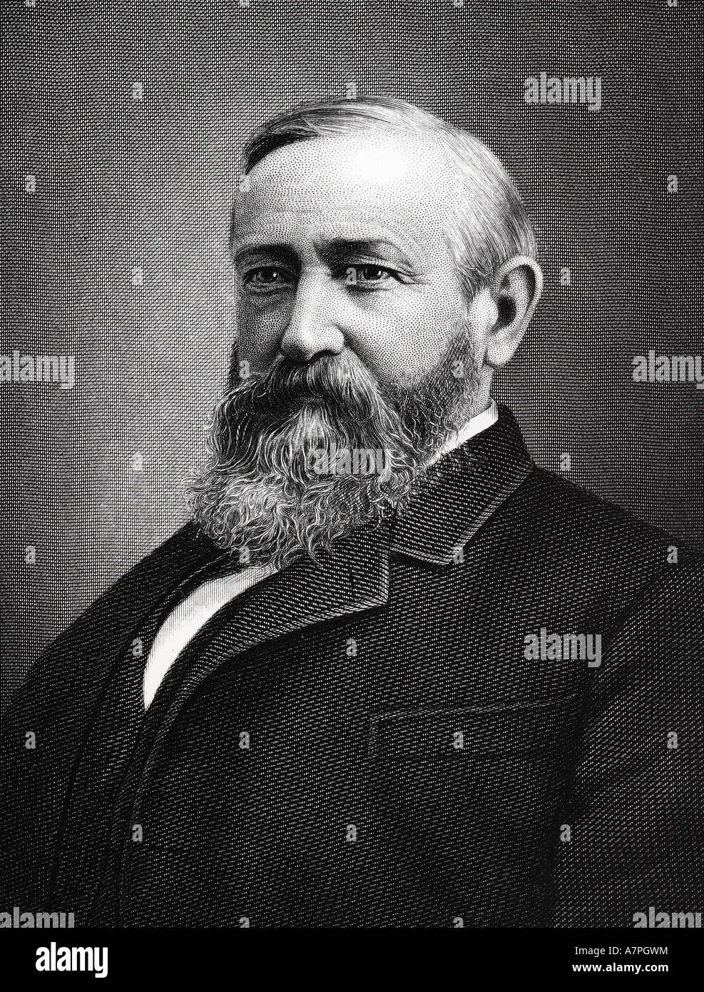 BENJAMIN HARRISON  23rd President of the United States (1833 to 1901) Stock Photo
