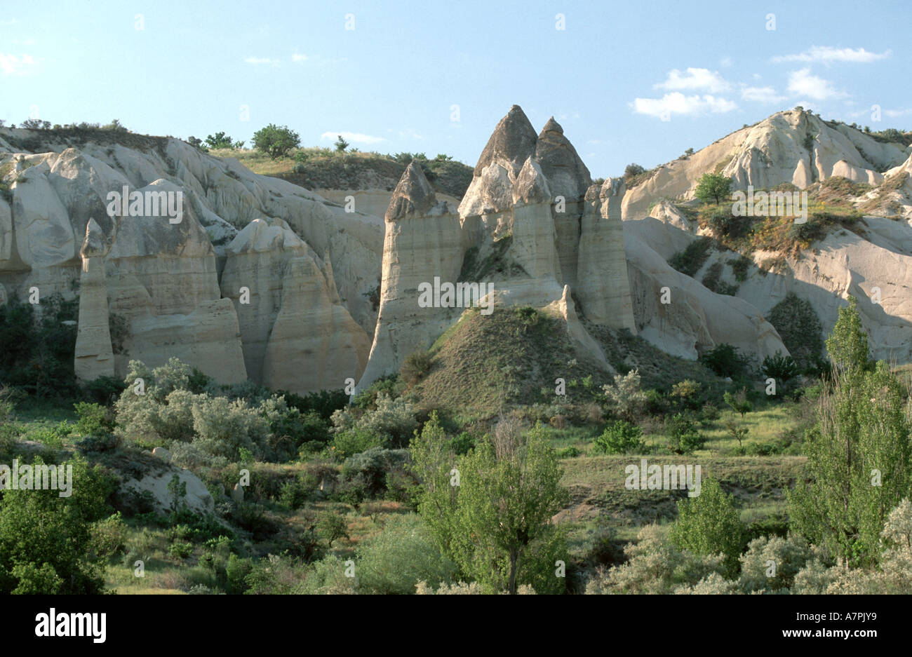 Tuff rocks in Cappadocia Stock Photo