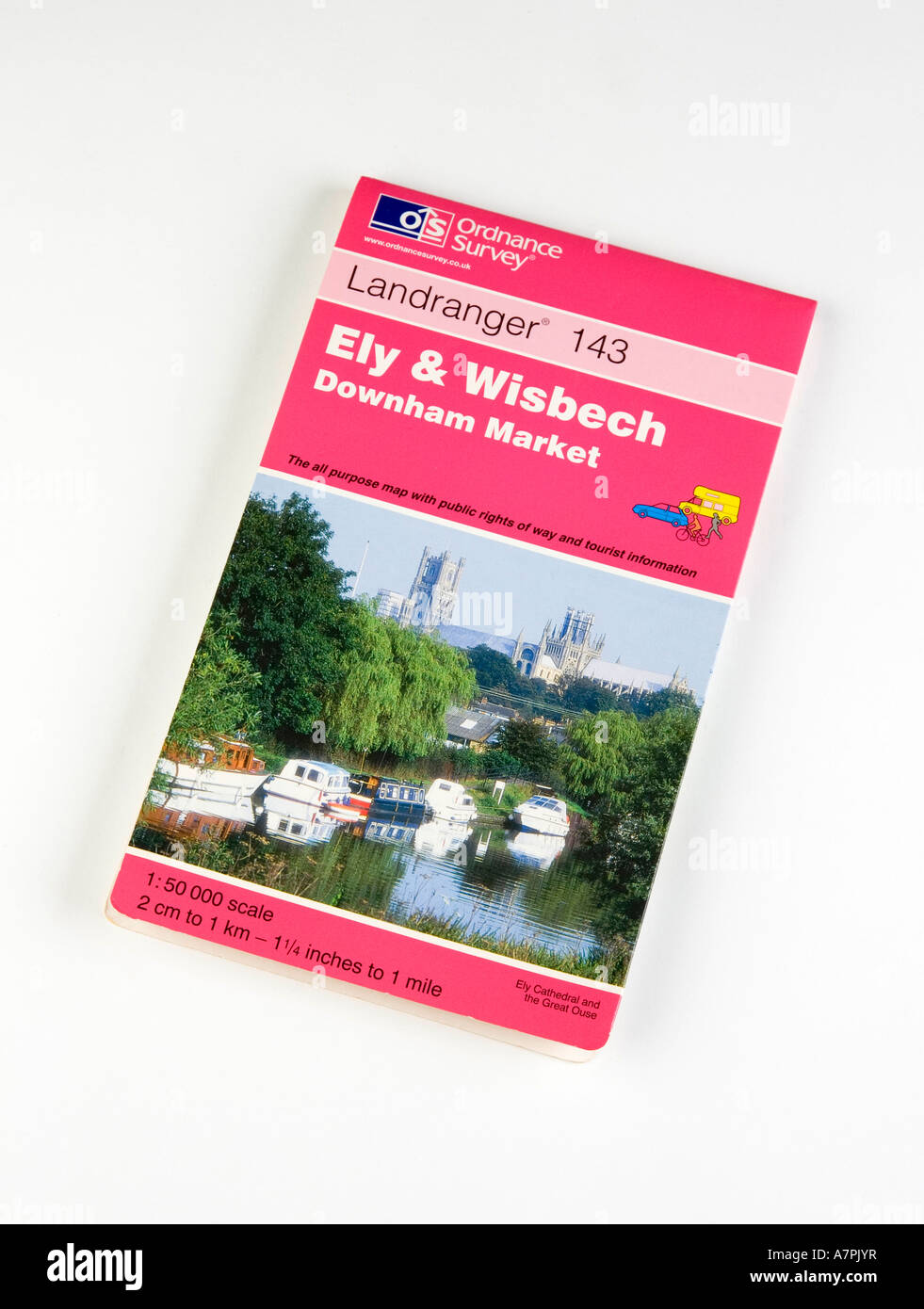 Ordnance Survey map of Ely & Wisbech Stock Photo