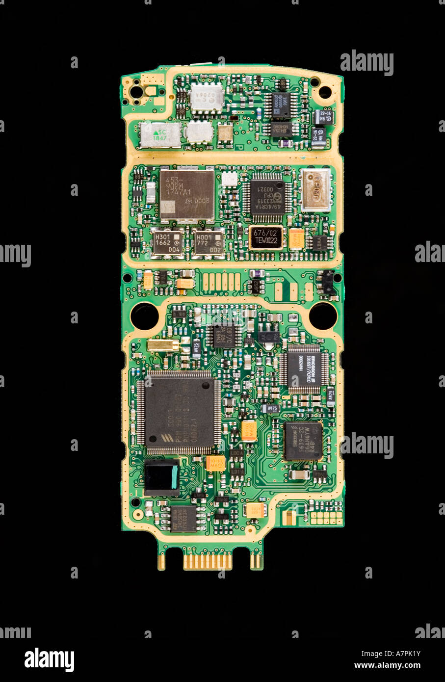 circuit board from Ericsson T10 mobile phone Stock Photo