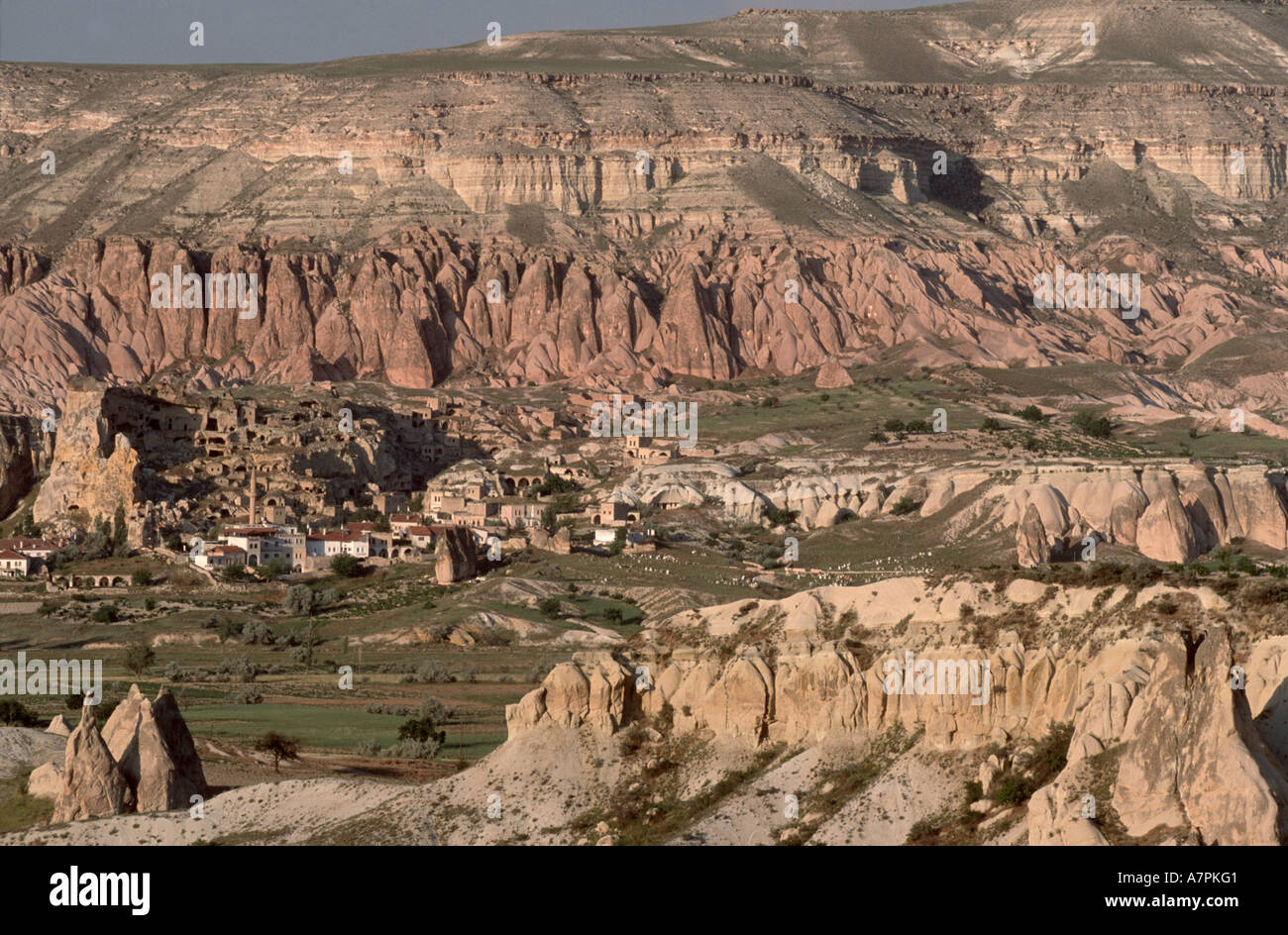 Abandoned cave village in Cappadocia Stock Photo