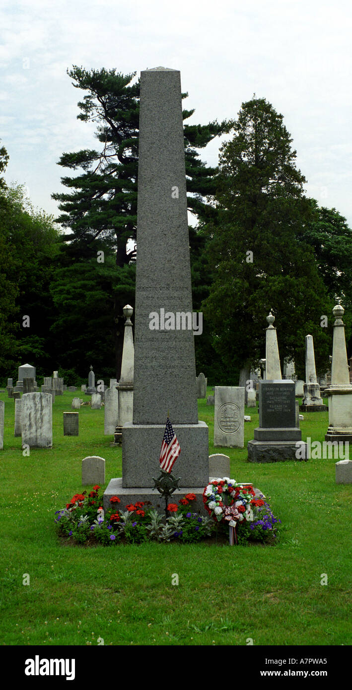 Gravesite of former US President Martin Van Buren in Kinderhook New York USA Stock Photo