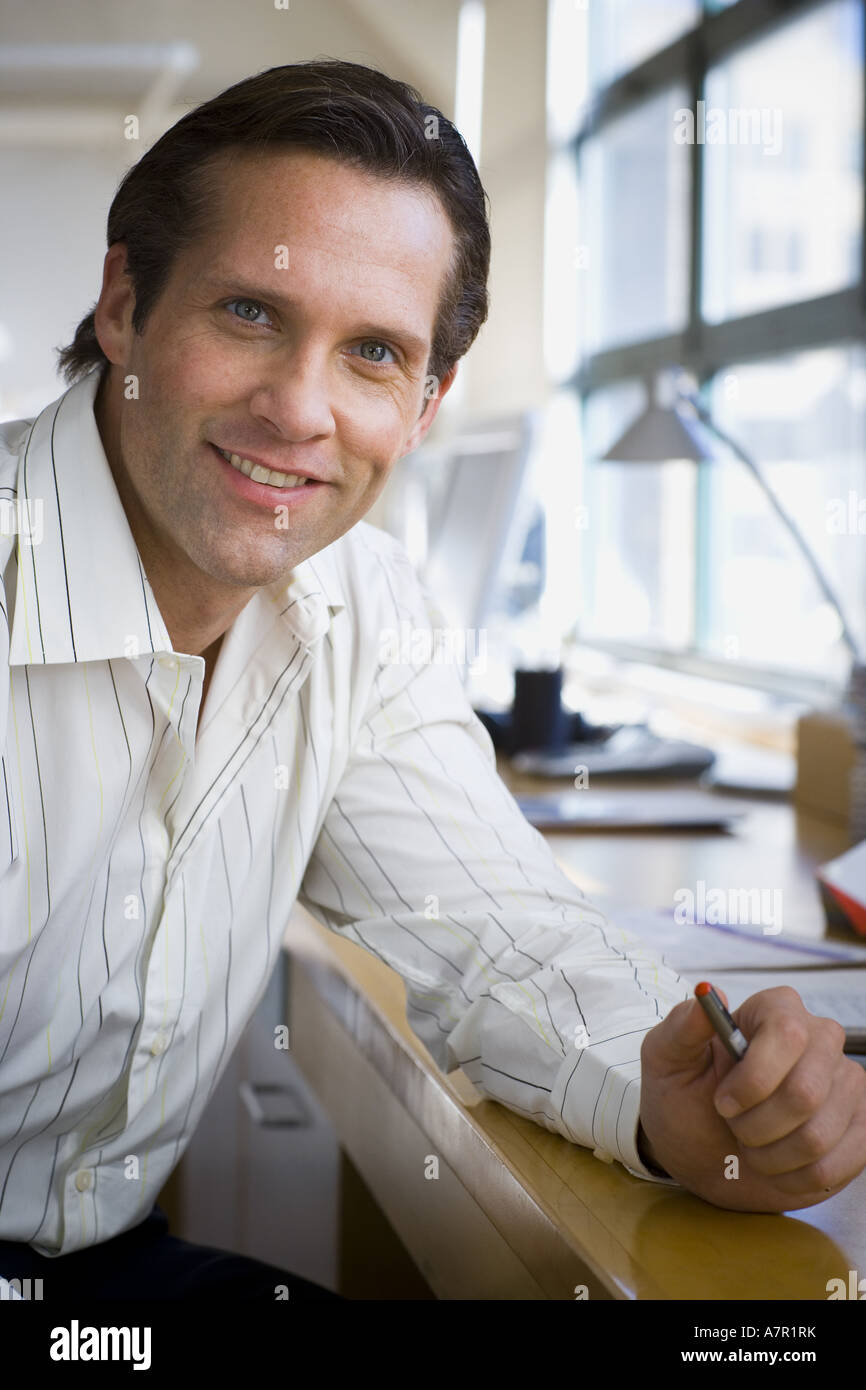 Portrait of a man smiling Stock Photo - Alamy