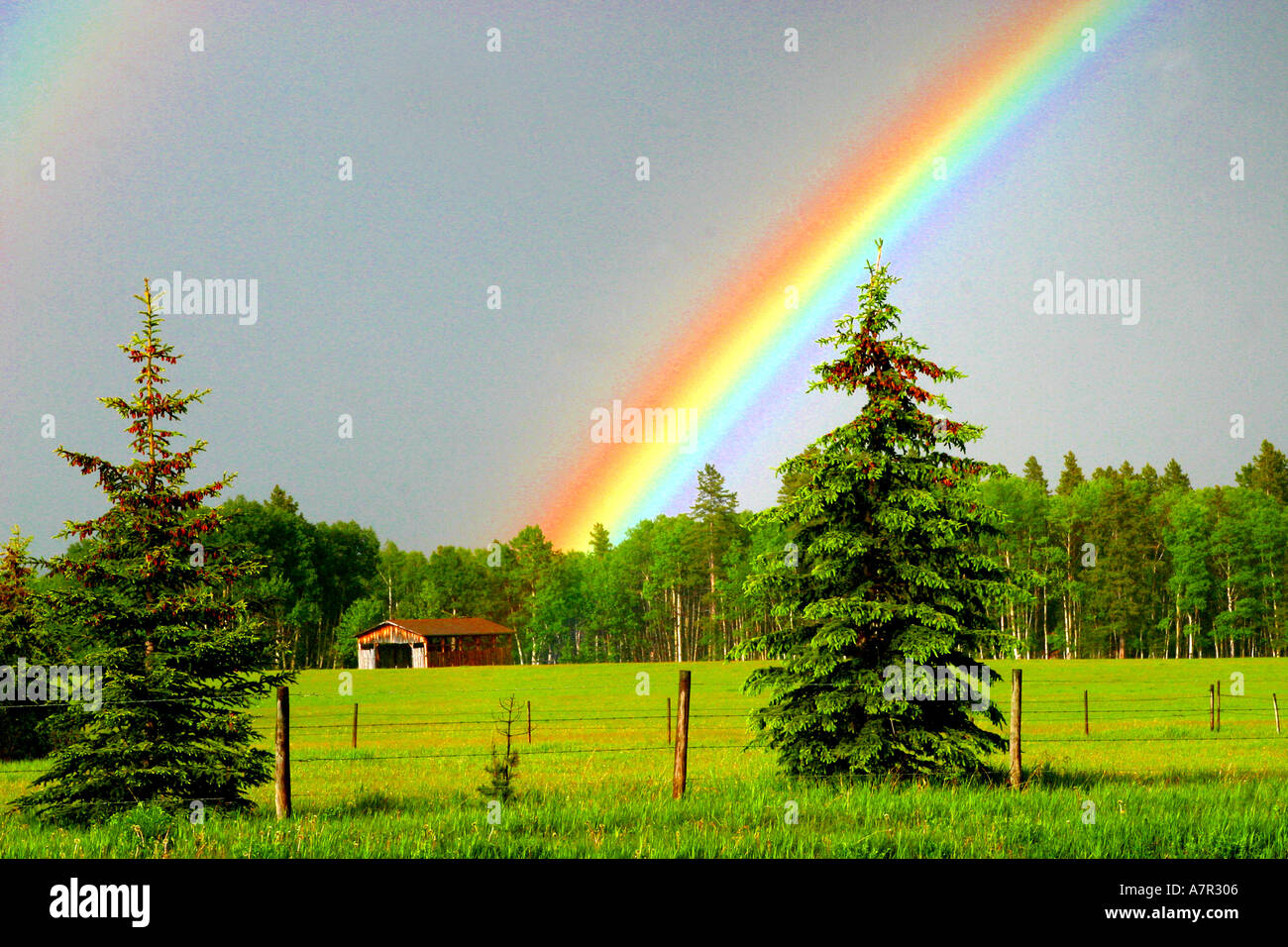 Horizontal Rainbow Stock Photo Alamy