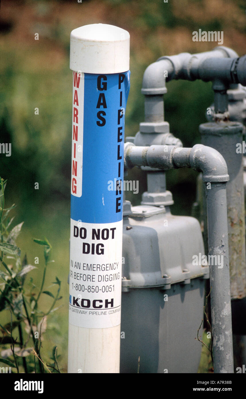 air and pressure Vent and Warning sign for underground gas pipeline