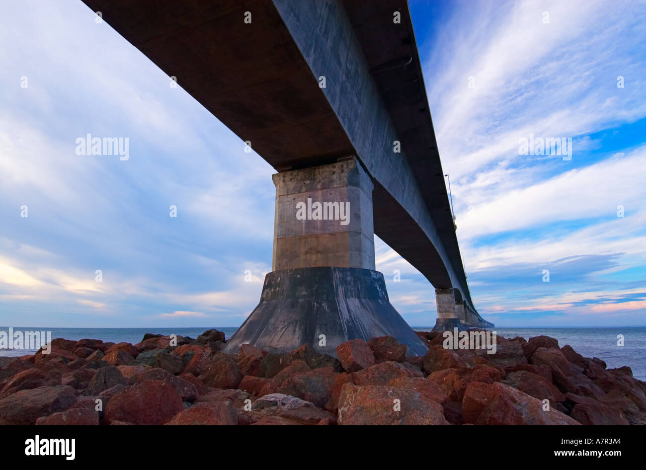 Confederation Bridge, Cape Jourimain, New Brunswick, Canada Stock Photo