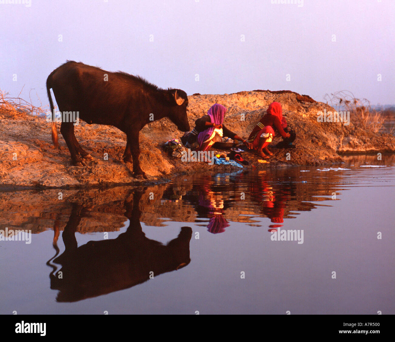 Women washing clothes on rocks hi-res stock photography and images - Alamy