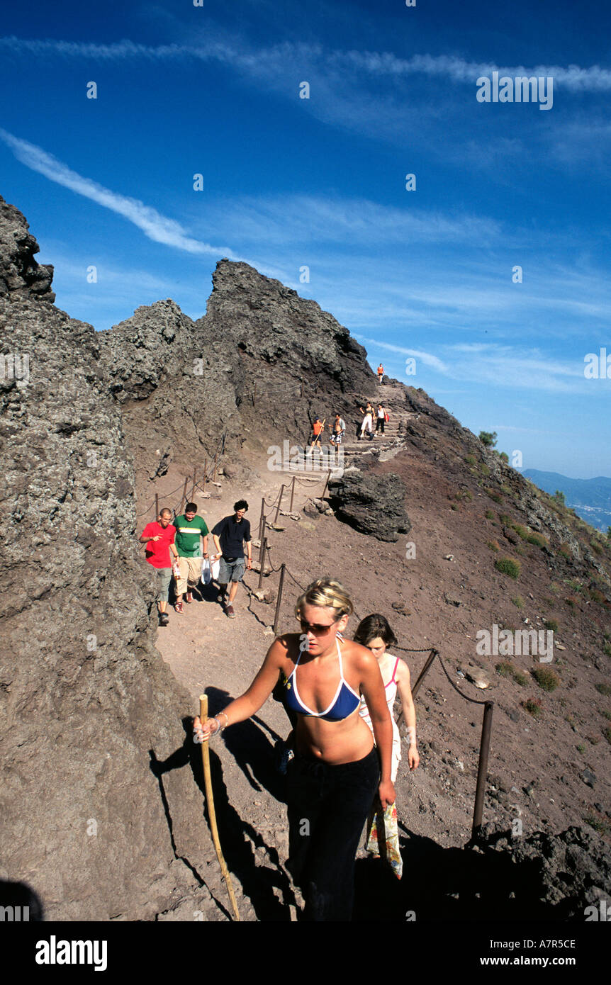 People trekking top of mount vesuvius hi-res stock photography and images -  Alamy