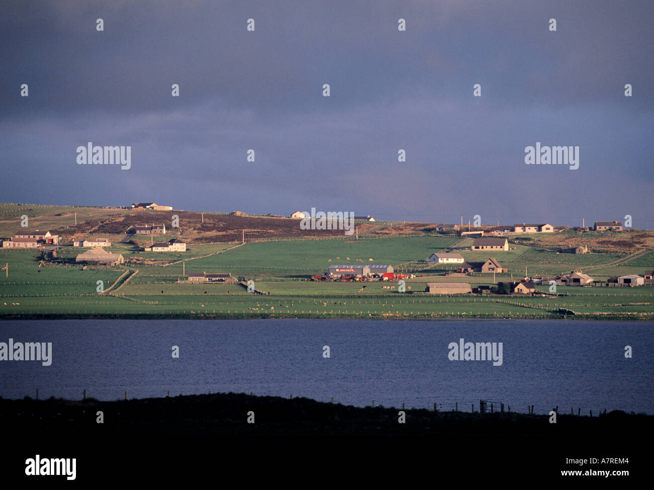 United Kingdom, Scotland, Orkney Islands, Mainland, the Loch of Stenness Stock Photo