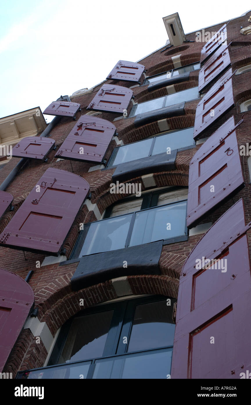 Warehouse window shutters in Amsterdam, Netherlands Stock Photo Alamy