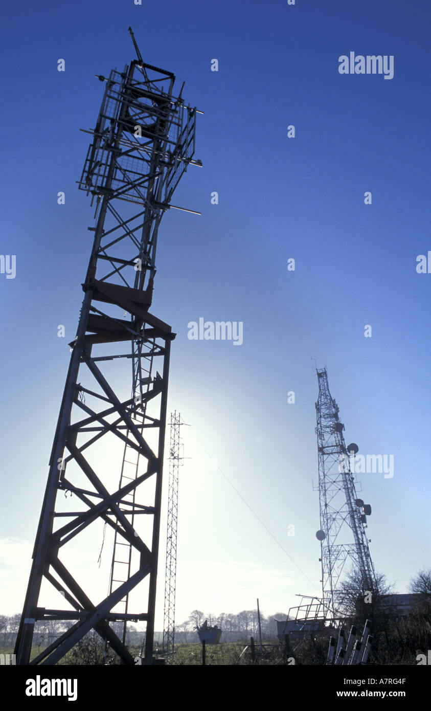 Mobile phone mast in the Cotswolds Gloucestershire England Stock Photo