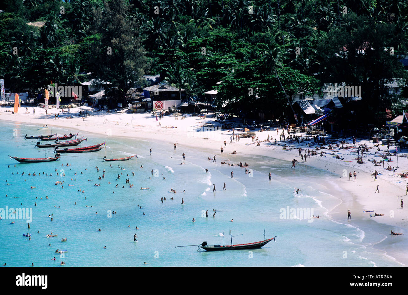 Thailand, Samui islands archipelago, Koh Pha-Ngan island, Had Rin beach Stock Photo