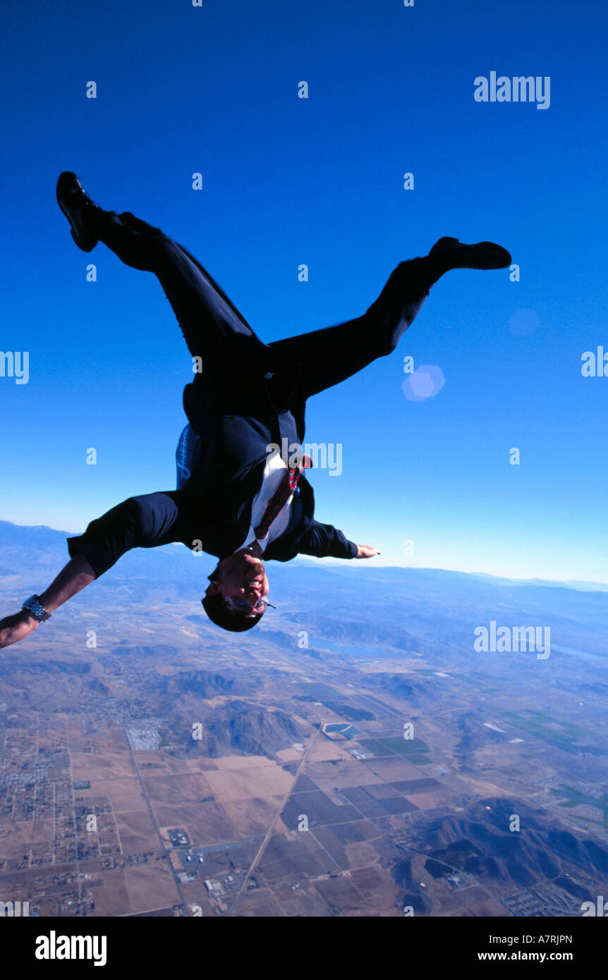 Skydiving head down man hires stock photography and images Alamy