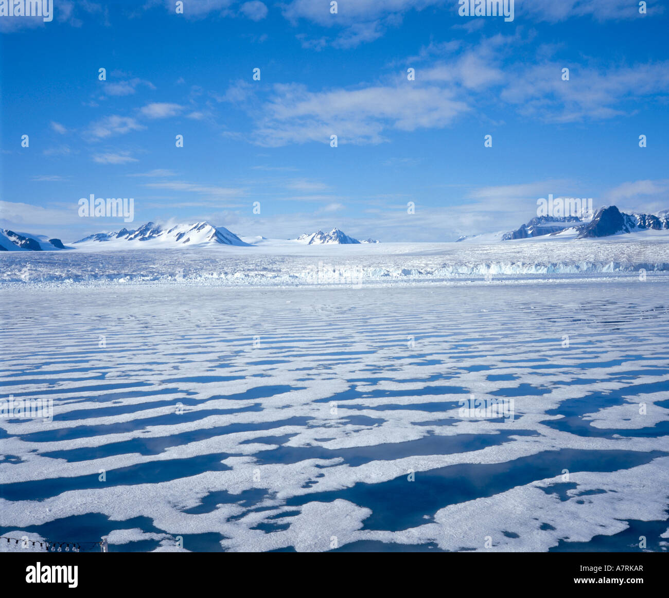 Ice floating on water, Spitsbergen, Svalbard Islands, Norway Stock ...