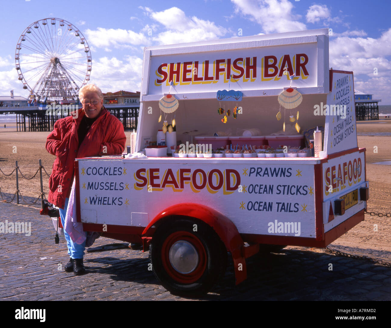Seafood Seller With Shellfish Bar The North Shore Blackpool Lancashire ...
