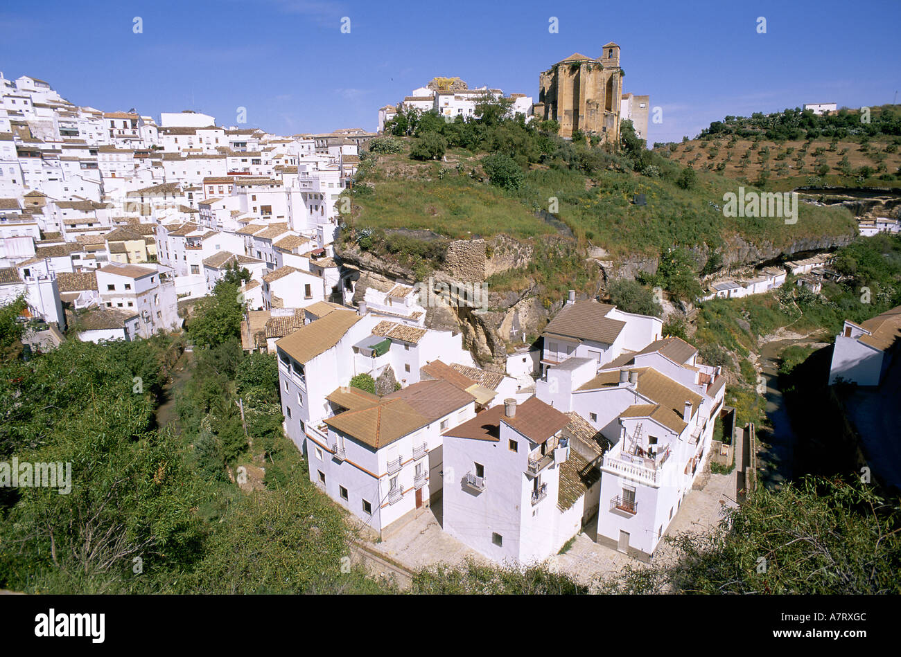 Spain, Andalusia, White villages (Pueblos Blancos), Setenil village