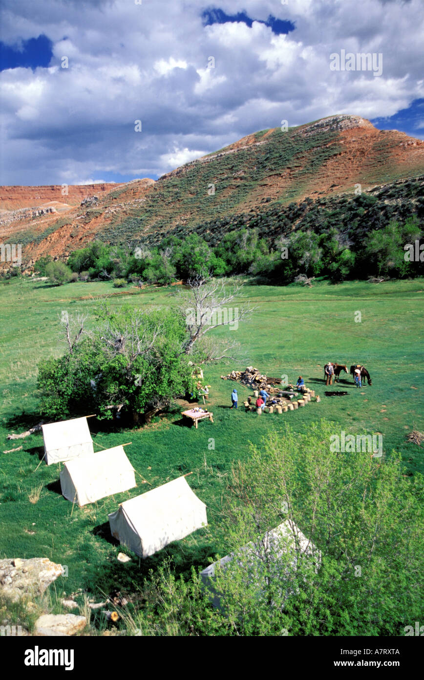 United States, Wyoming, Willow Creek Ranch Campement Stock Photo Alamy