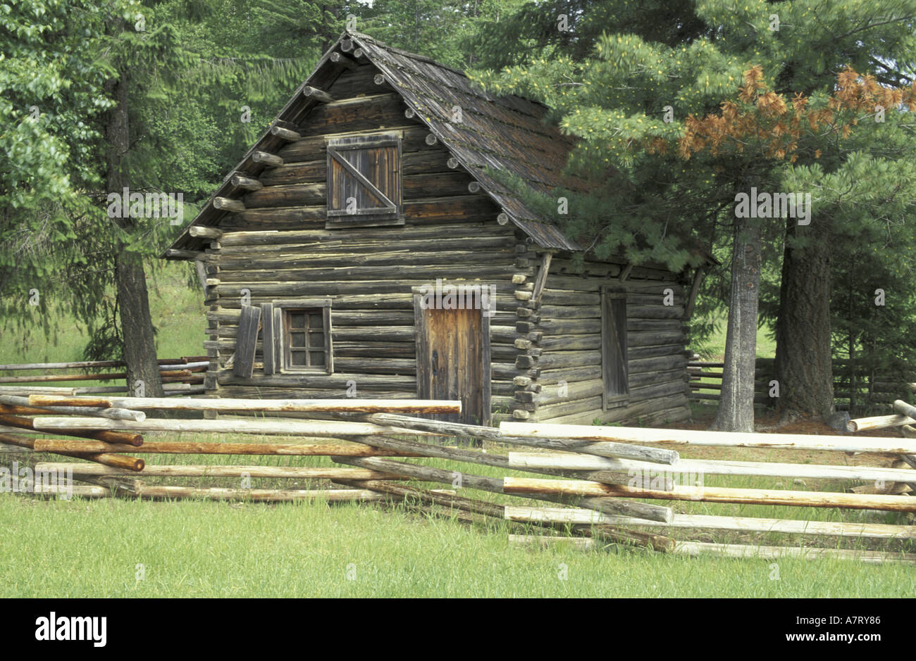 N.A., USA, Washington, Metaline Falls, Miner's Cabin at Boundary Dam