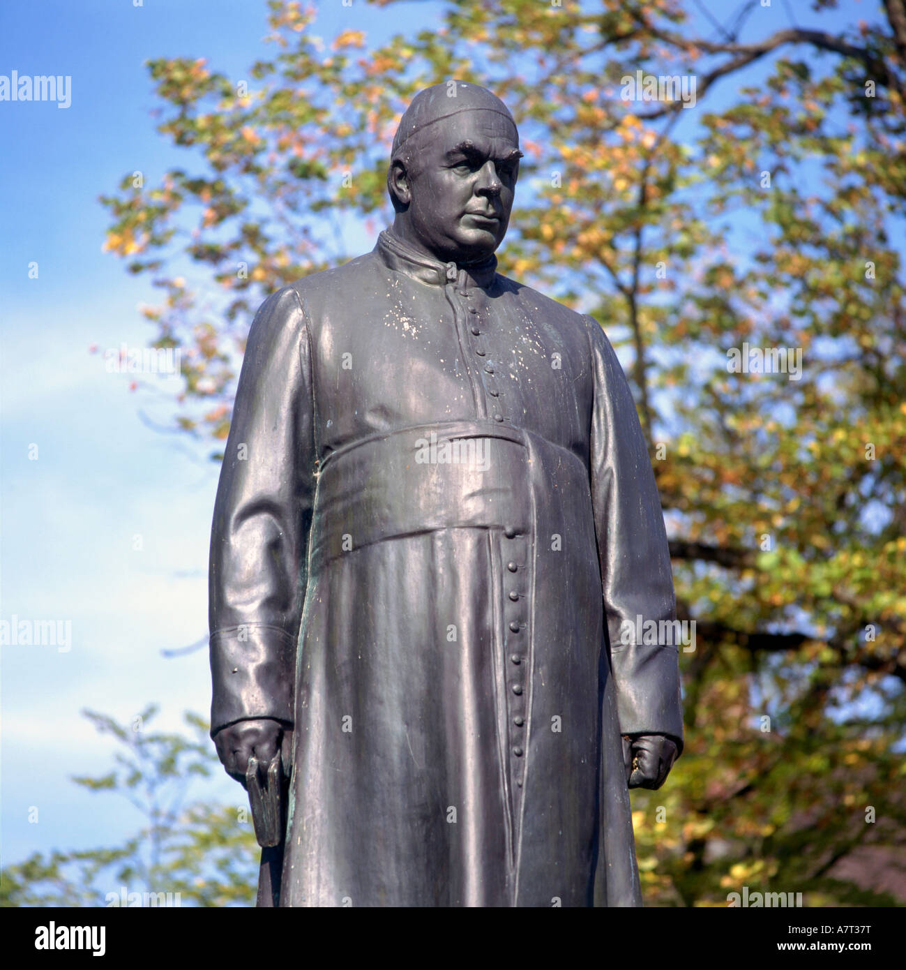 Low angle view of Father Sebastian Kneipp sculpture, Germany Stock Photo