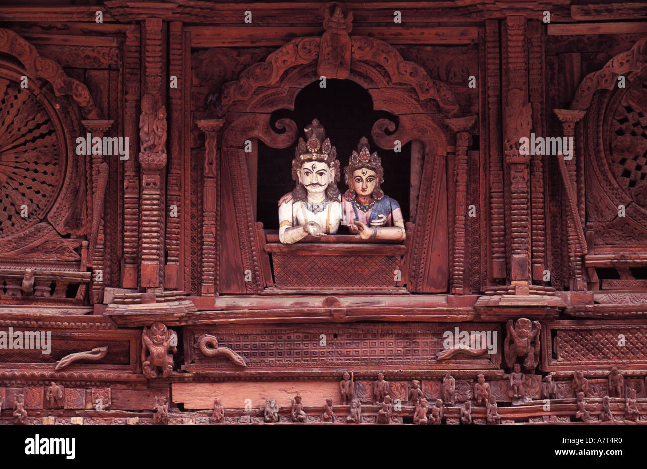 Nepal, Kathmandu, Durbar square, Shiva and Parvati temple Stock Photo