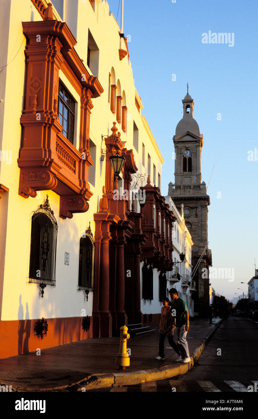 Chile, Coquimbo region, the colonial city of la Serena, buildings around Plaza de Armas Stock Photo