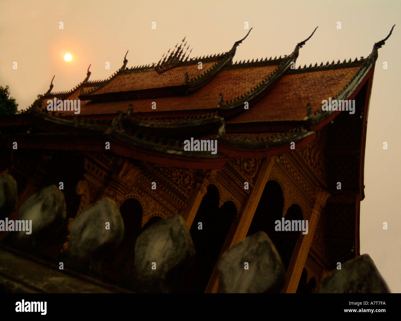 TRADITIONAL TEMPLE LAOS Stock Photo