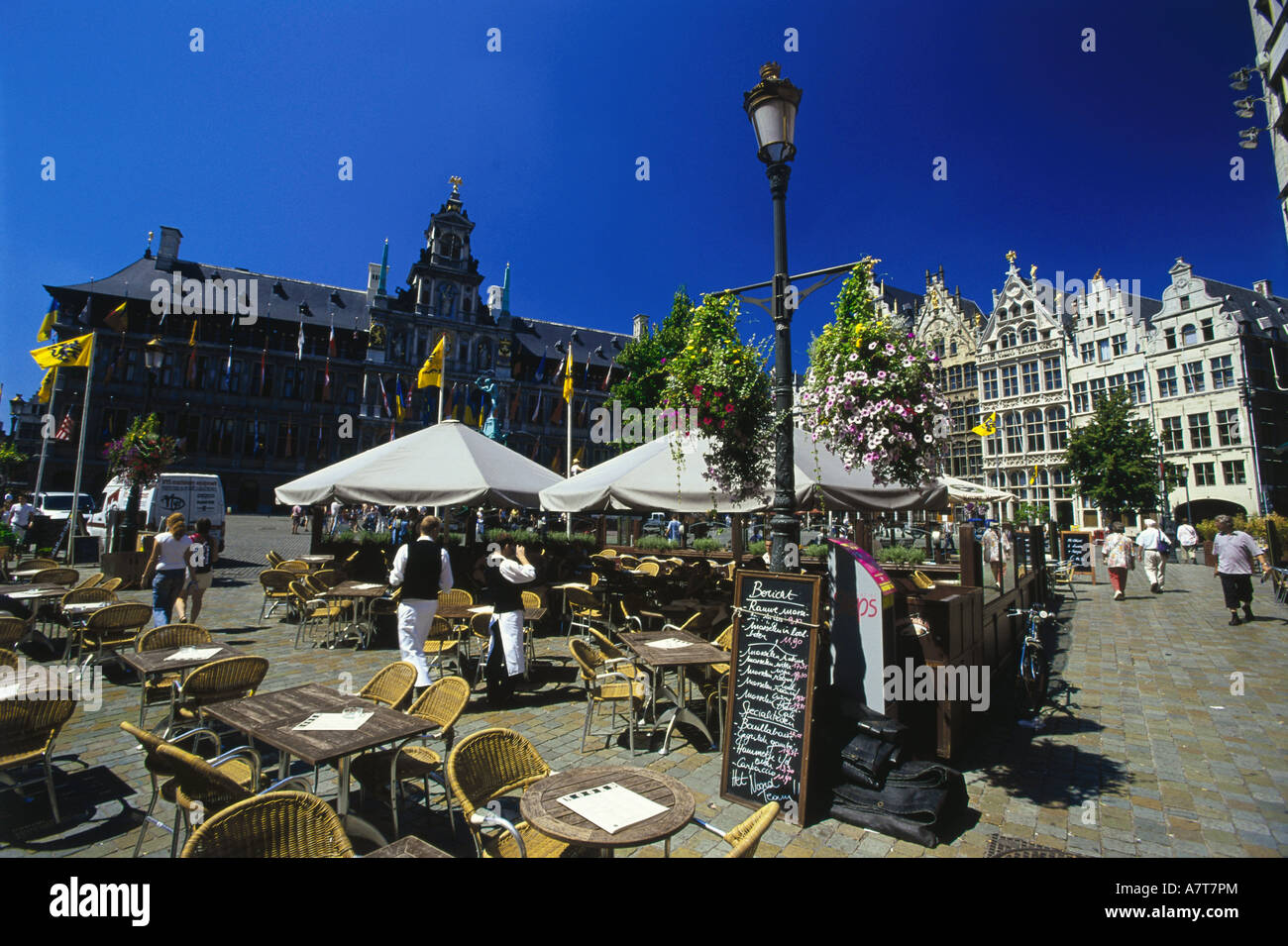 Town Hall in city Antwerp City Hall Antwerp Flanders Belgium Stock