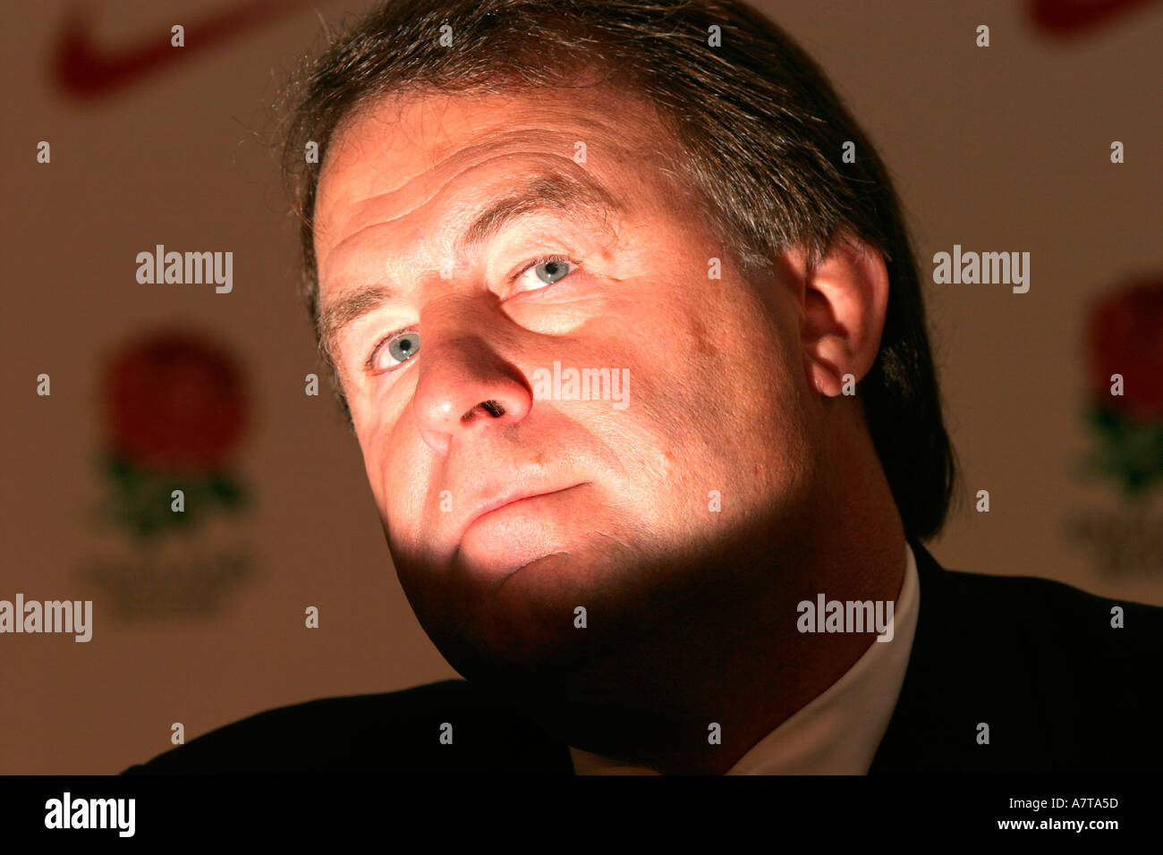 Francis Baron RFU Chief Executive England Rugby at Clive Woodward s resignation press conference September 2004 Stock Photo