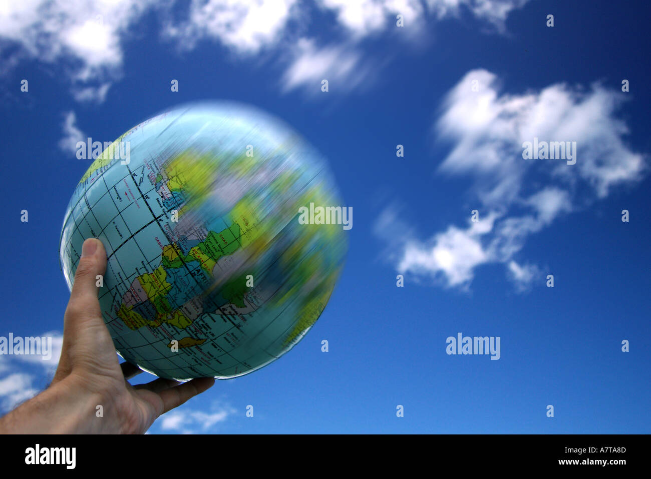 WORLD GLOBE BEACH BALL Stock Photo