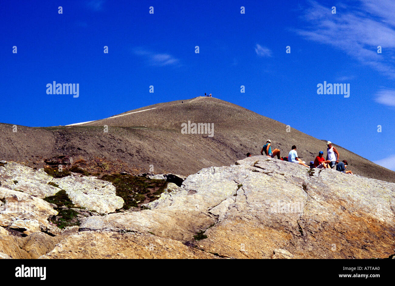 Lunchtime at the top Stock Photo