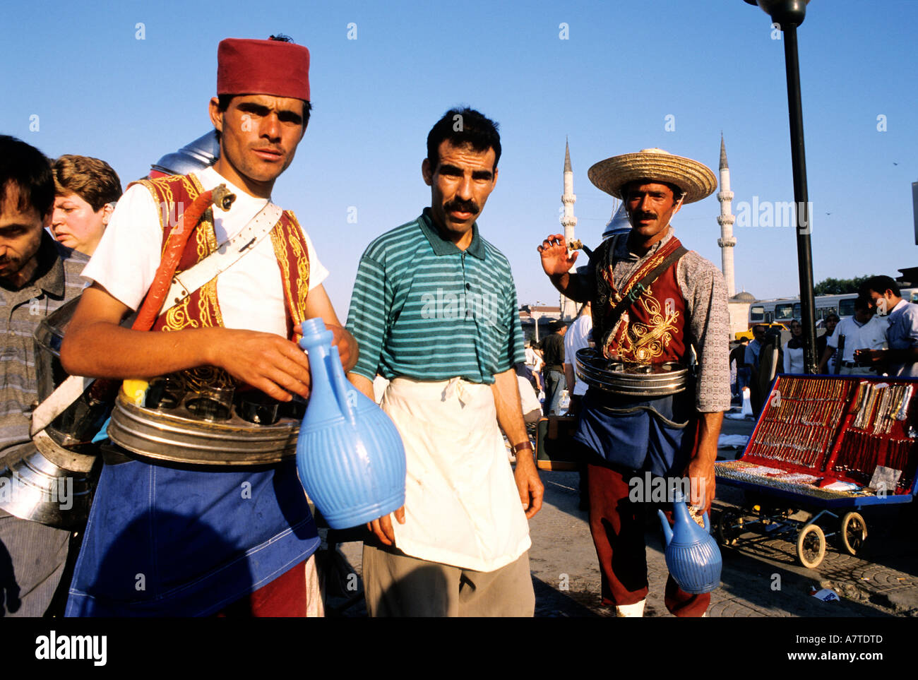 Turkey, Istanbul, drinks sellers Stock Photo