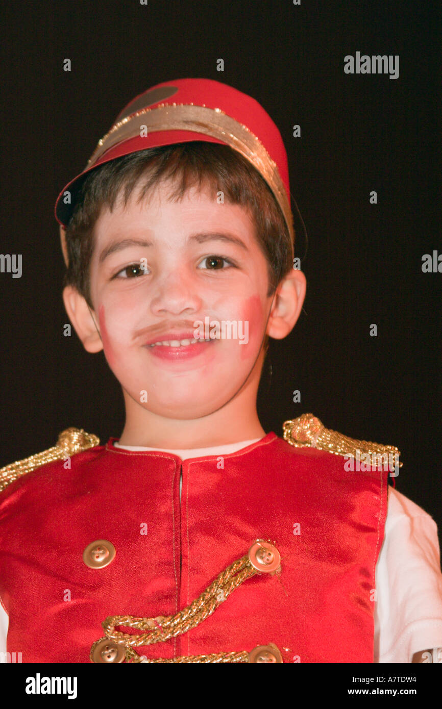 Schoolboy Dressed In Costume For School Play Stock Photo Alamy