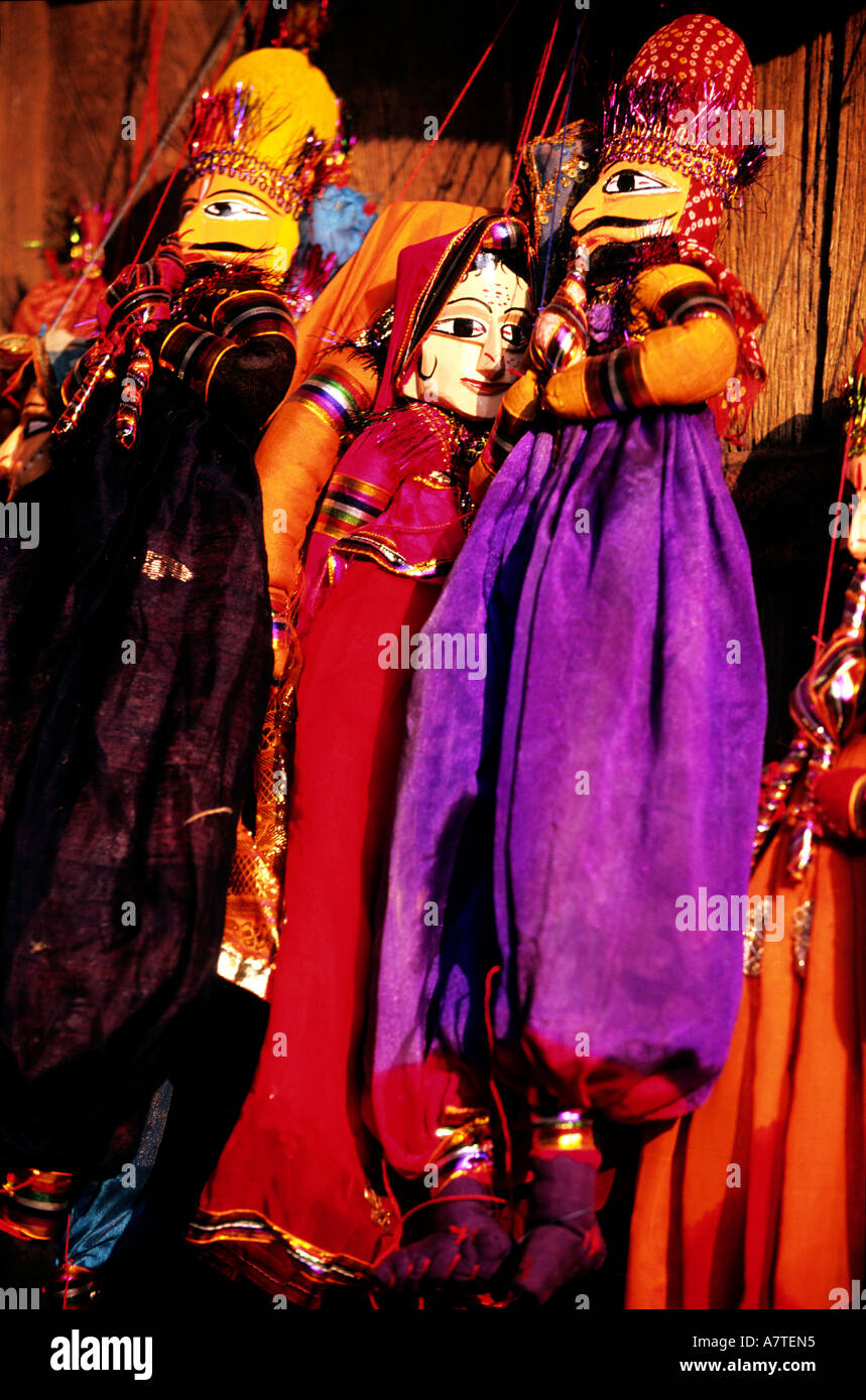 India, Rajasthan, Jaipur, puppets Stock Photo Alamy
