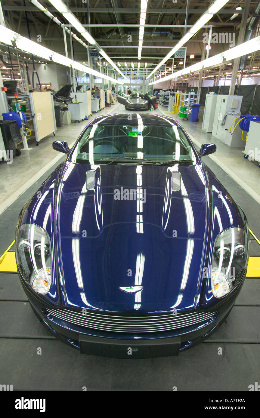 An Aston Martin DB9 on the production line Stock Photo