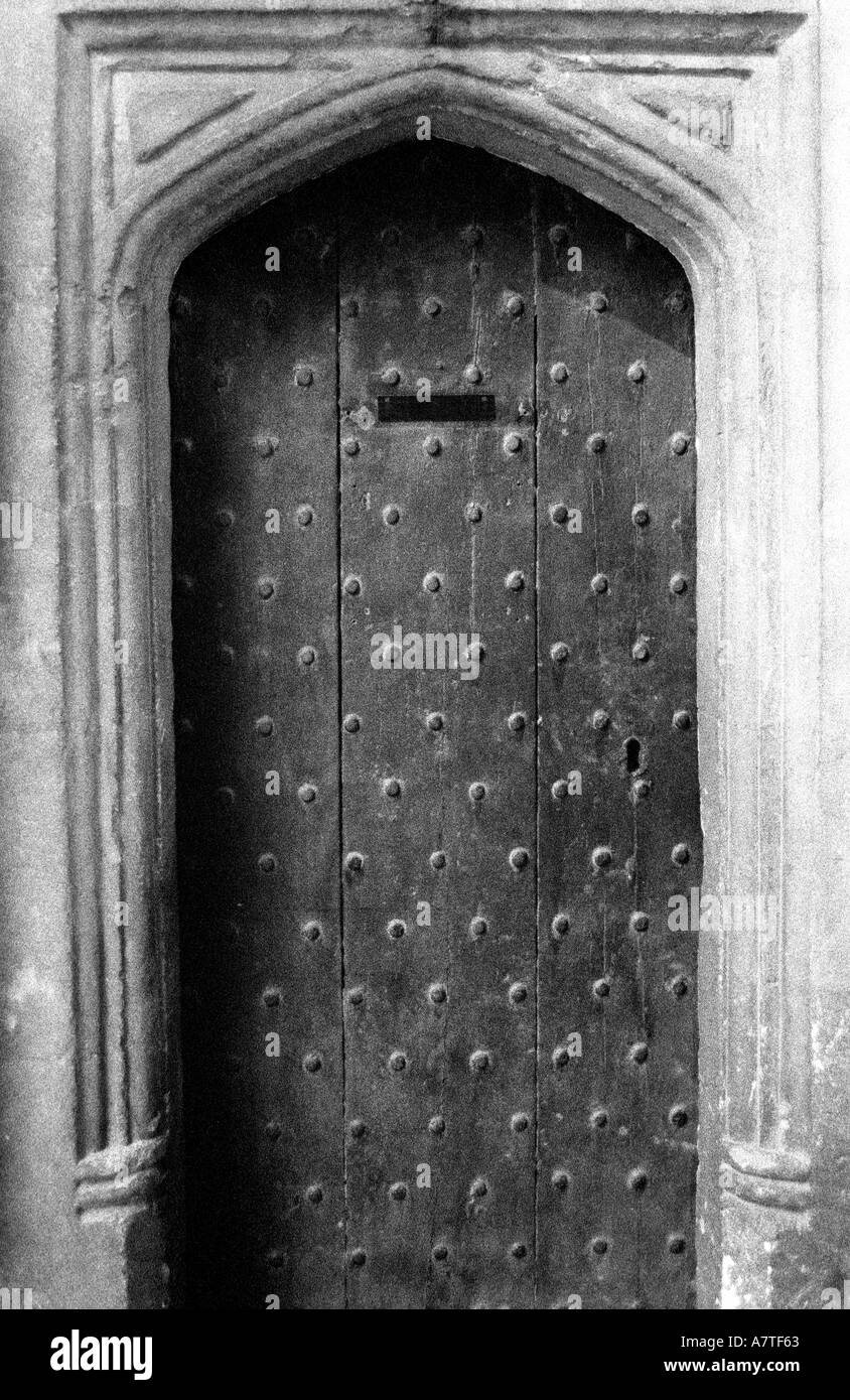 old door at Oxford UK Stock Photo