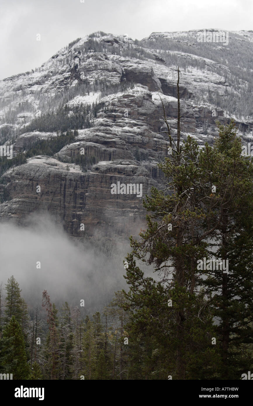 snowy clffs on the Thunderer Stock Photo - Alamy