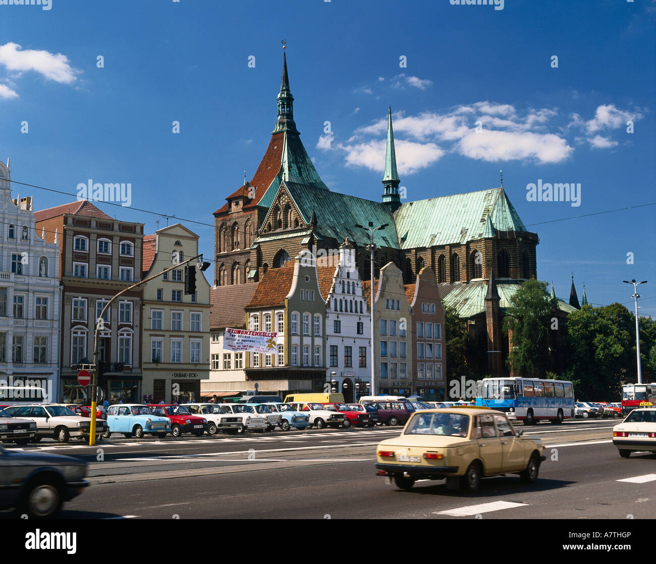 Cars on city road, Rostock, Germany Stock Photo Alamy