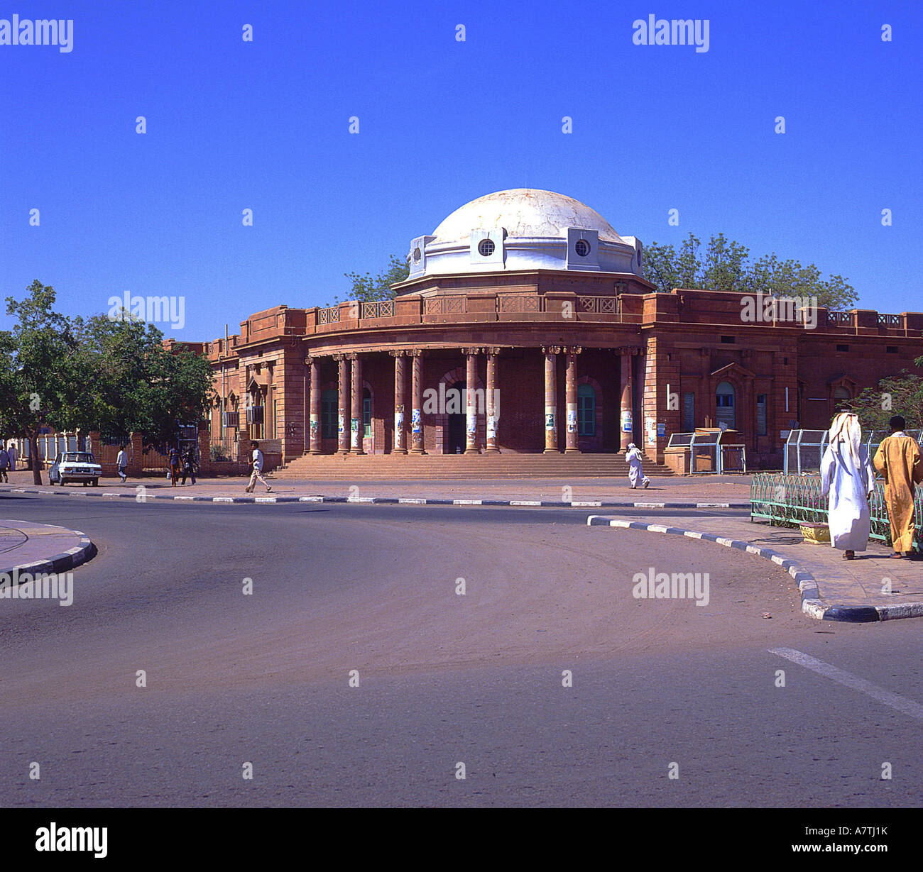 Educational building on roadside Khartoum Sudan Stock Photo