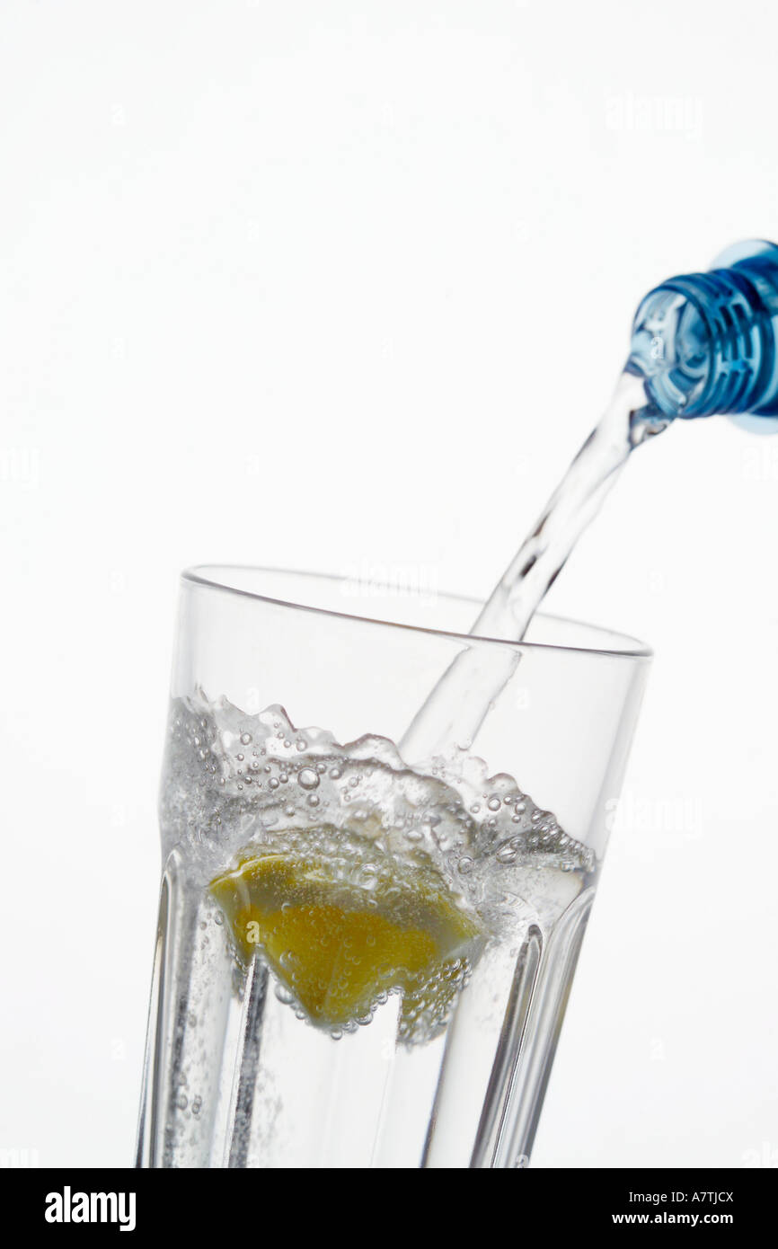 Closeup of water being poured into glass Stock Photo Alamy
