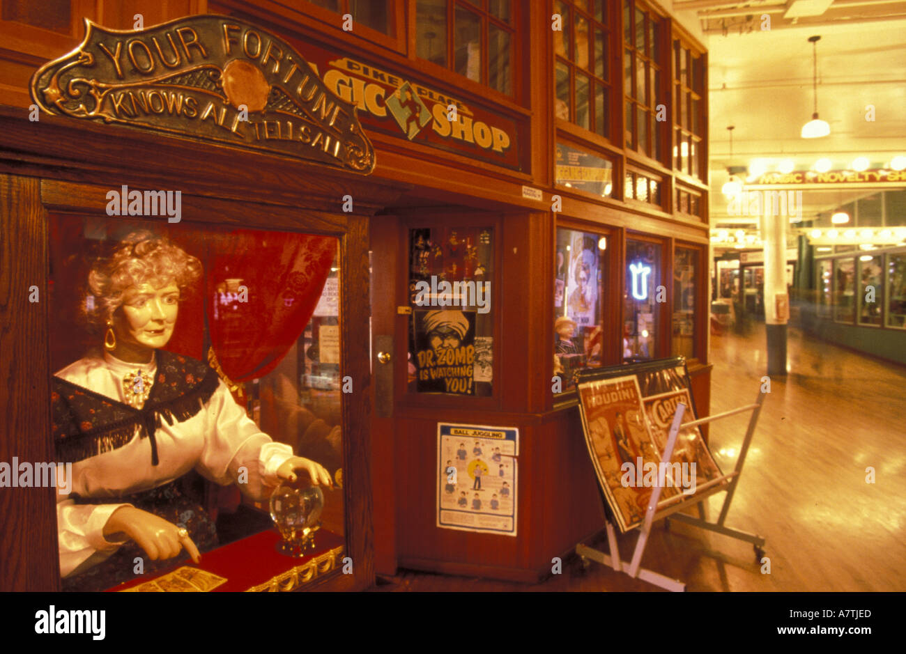 Pike place market seattle magic shop hires stock photography and