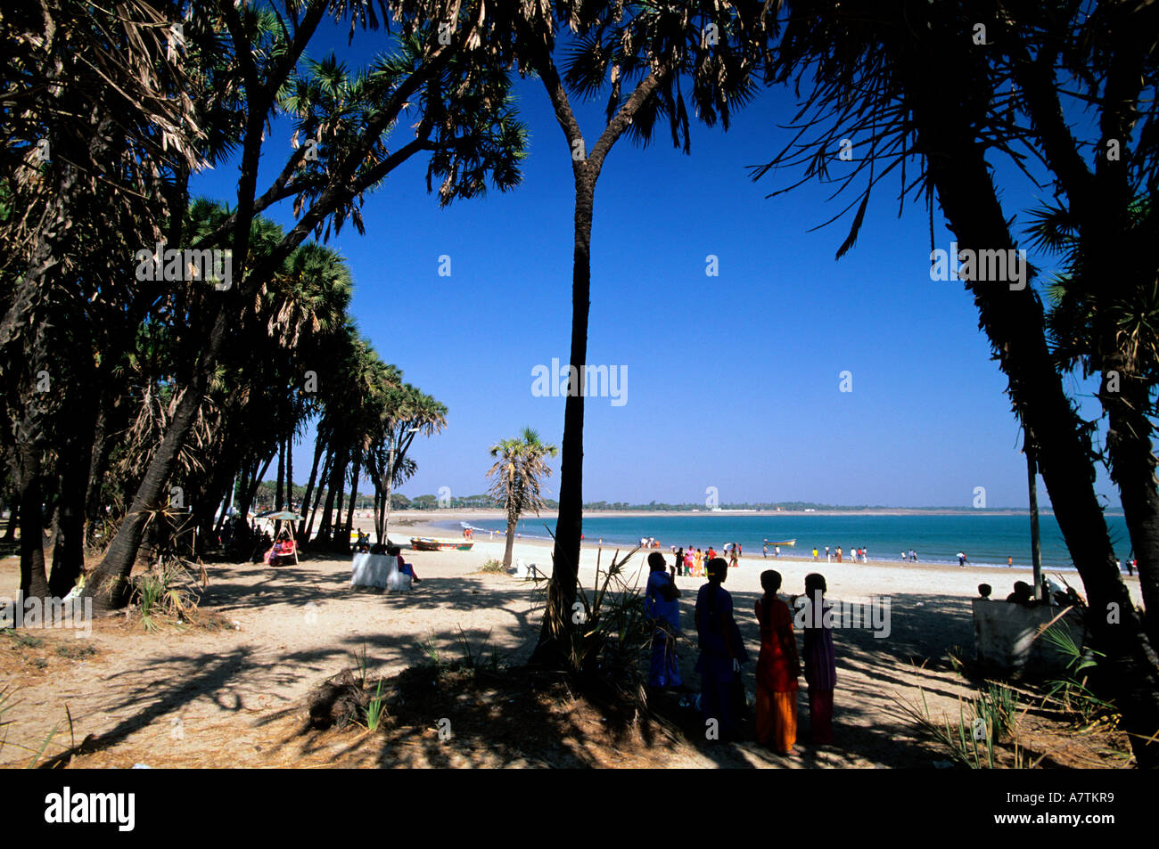 India, Union Territory of Daman and Diu, Diu city, Nagoa Beach Stock Photo