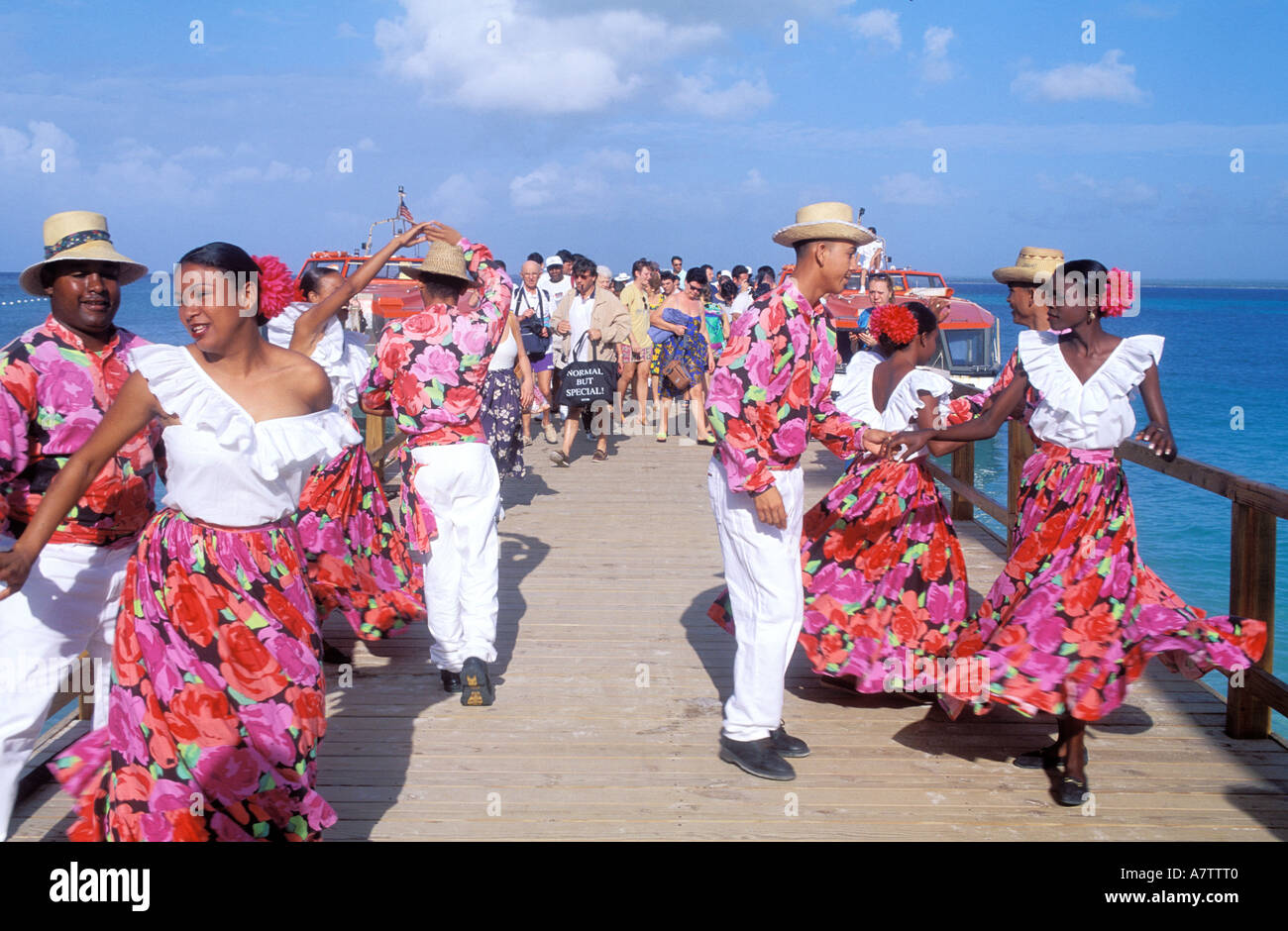 Dominican Republic, folklore show on the Costa Classica cruise Stock Photo