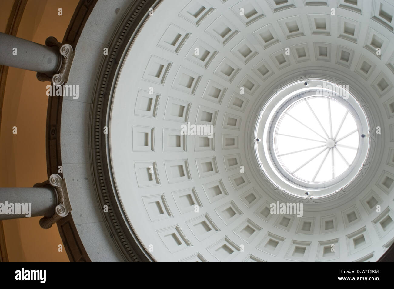 A large cupola ceiling with a window Stock Photo Alamy