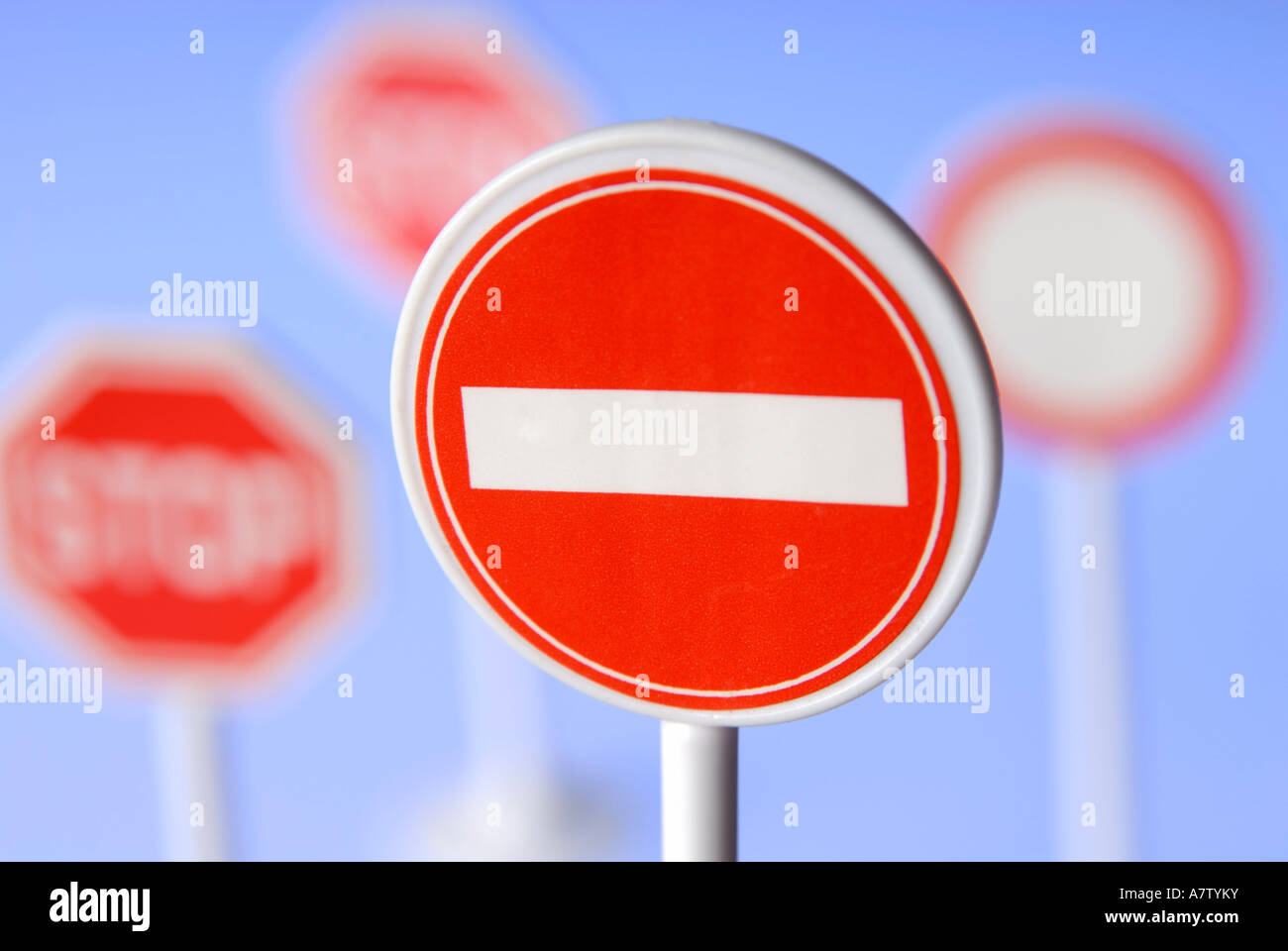 Close-up of no entry sign Stock Photo - Alamy