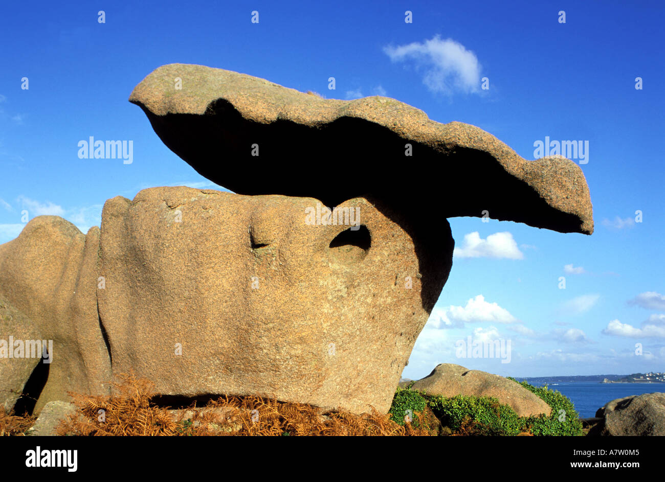 Pink Rocks France France Cotes d Armor 22 the pink granite rocks Stock Photo - Alamy