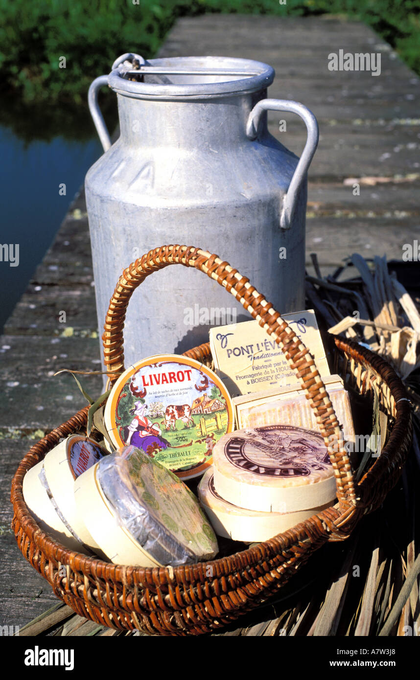 France, Calvados, Livarot, cheeses of Normandy at La Houssaye cheese