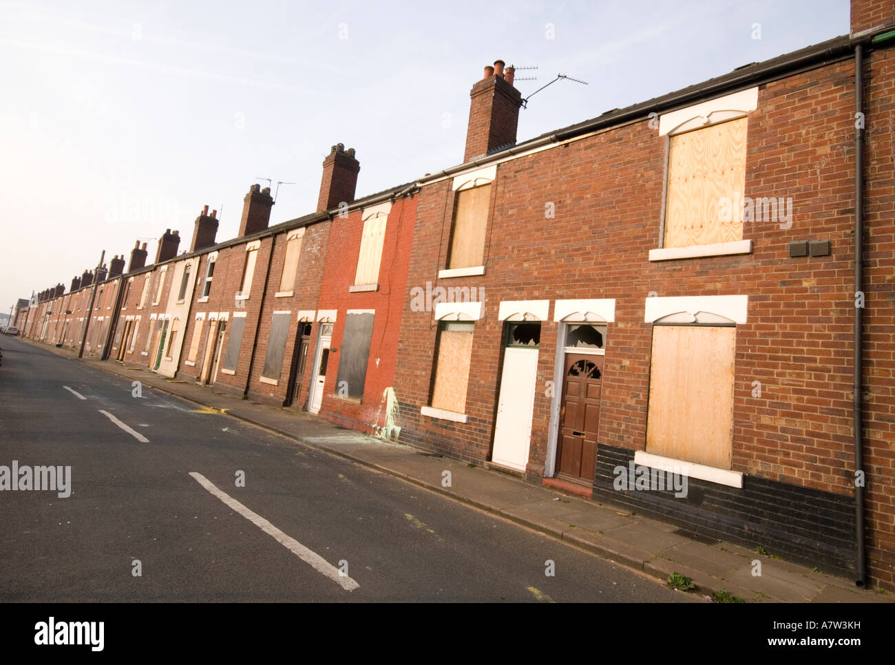 Derelict Houses Doncaster UK Stock Photo Alamy