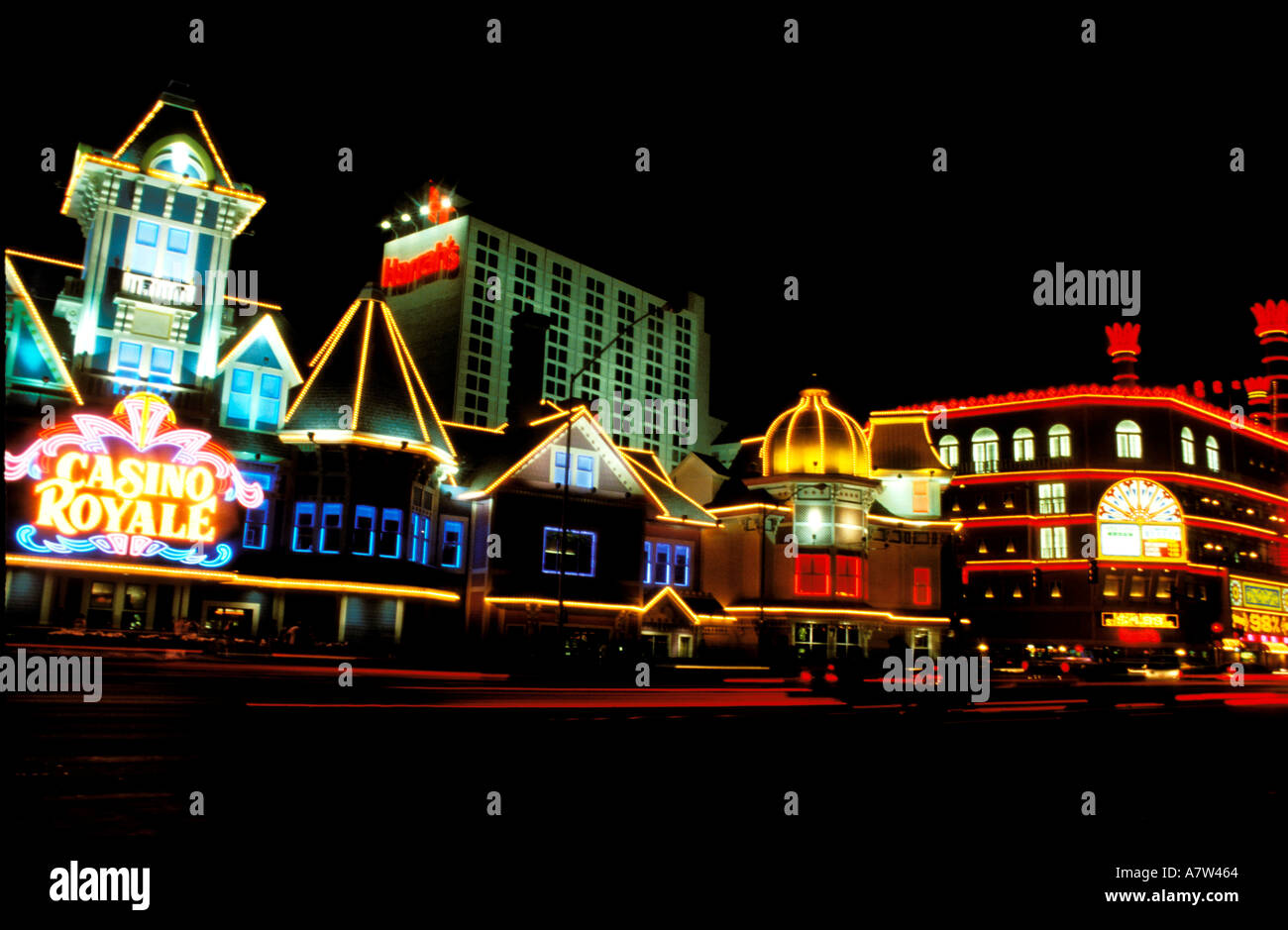 Las Vegas strip at night Las Vegas Nevada Stock Photo Alamy